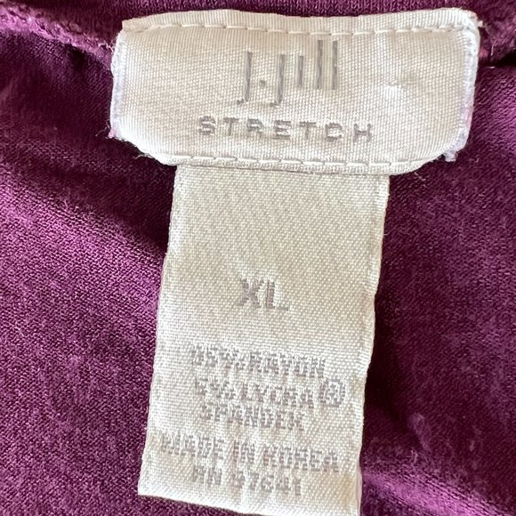 J Jill Stretch Long Sleeve Top in  Burgundy Size XL - Picture 6 of 7